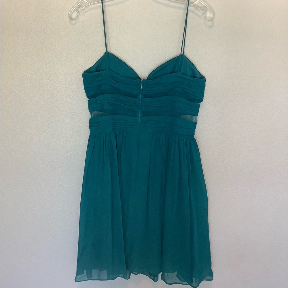 Y2K Sheer Panel Mini Prom Dress Chiffon - Picture 2 of 5